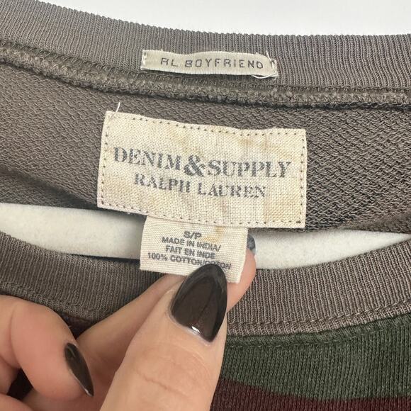 Denim & Supply Ralph Lauren Women's Camo Thunderbird Beaded Pullover, Small, EUC - Picture 2 of 5